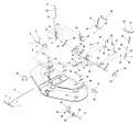 50 Mower Deck - Height Adjust Group Diagram and Parts List for YT23500 2690411 Snapper Lawn Tractor