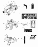 Decals Group Diagram and Parts List for YT23 1695417 Snapper Lawn Tractor