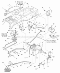 Transmission Group Diagram and Parts List for YT23500 2690411 Snapper Lawn Tractor