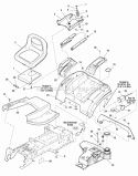 Seat  Seat Deck Group - Evap Compliant Diagram and Parts List for YT2452  Snapper Lawn Tractor