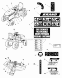 Decals Group (D2990255) Diagram and Parts List for LT2246  Snapper Lawn Tractor