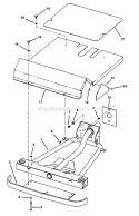 Front Frame  Cover Assembly Diagram and Parts List for YZ13331BE  Snapper Lawn Tractor