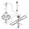 38 Spindle Assembly Diagram and Parts List for YZ13381BE  Snapper Lawn Tractor