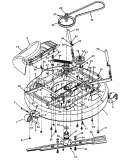 33 Mower Deck Assembly Diagram and Parts List for YZ13331BE  Snapper Lawn Tractor