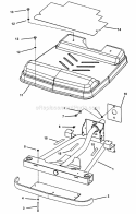 Front Frame  Cover Assembly Diagram and Parts List for YZ145382BVE  Snapper Lawn Tractor