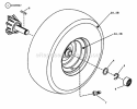 Wheels - Rear Diagram and Parts List for YZ13331BE  Snapper Lawn Tractor