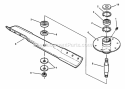 38 Spindle Assembly Diagram and Parts List for YZ145382BVE  Snapper Lawn Tractor
