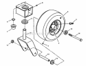 Caster Front Wheel  Tire Assembly Diagram and Parts List for YZ13331BE  Snapper Lawn Tractor