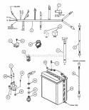 Electrical Components Diagram and Parts List for YZ13331BE  Snapper Lawn Tractor