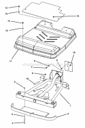 42 Front Frame  Cover Assembly Diagram and Parts List for HZS15423KVE  Snapper Lawn Tractor