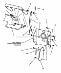 Deck Lift Handle Assembly (Except 48 Model) Diagram and Parts List for HZS15423KVE  Snapper Lawn Tractor