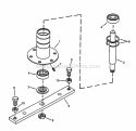 33 Spindle Assembly Diagram and Parts List for YZ18336BVE 85693 Snapper Lawn Tractor