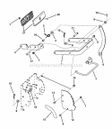 Deck Lift Handle Assembly Diagram and Parts List for YZ18336BVE 85693 Snapper Lawn Tractor