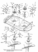 42 Mower Deck Assembly (Part 1) Diagram and Parts List for YZ18425BVE 84944 Snapper Lawn Tractor