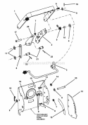 48 Deck Lift Handle Assembly Diagram and Parts List for HZS18483BVE  Snapper Lawn Tractor