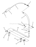 BrakeClutch Lever Assembly Diagram and Parts List for HZS18483BVE  Snapper Lawn Tractor