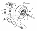 Caster Front Wheel  Tire Assembly Diagram and Parts List for HZS18483BVE  Snapper Lawn Tractor