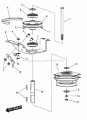 Clutch Assembly Diagram and Parts List for YZ20485BVE 84943 Snapper Lawn Tractor