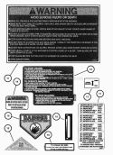 Decals (Part 2) Diagram and Parts List for YZ20485BVE 84943 Snapper Lawn Tractor