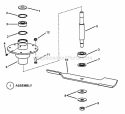 48 Spindle Assembly Diagram and Parts List for YZ20485BVE 84943 Snapper Lawn Tractor