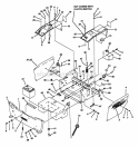 Seat Support Assembly  Body Cover Parts Diagram and Parts List for Z1805KV 80919 Snapper Lawn Tractor
