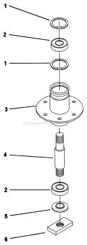 41 Deck Spindle Assembly Diagram and Parts List for Z4102M  Snapper Lawn Tractor Accessories