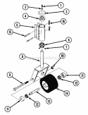 Part Location Diagram of 7079351YP Briggs and Stratton (c) caster yoke weld.