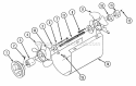 Hydrostat Cross-Shaft Parts Diagram and Parts List for Z160T 82149 Snapper Lawn Tractor