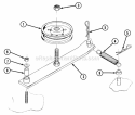 Single Idler Assembly Diagram and Parts List for Z160T 82149 Snapper Lawn Tractor