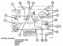 Two-Lever Elect Components Diagram and Parts List for Z160T 82149 Snapper Lawn Tractor