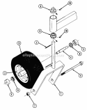 Caster Wheel (Lb  Lk Frame) Diagram and Parts List for Z160T 82149 Snapper Lawn Tractor