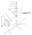 10 Caster Wheel Assembly Diagram and Parts List for Z1802K 80185 Snapper Lawn Tractor