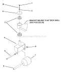 60 Deck Caster Wheel Assembly Diagram and Parts List for Z6002M  Snapper Lawn Tractor Accessories