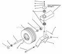 Caster Wheel Assembly Diagram and Parts List for Z4804M  Snapper Lawn Tractor Accessories