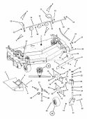 52 Mower Deck Components (Part 1) Diagram and Parts List for EZF2101DKU  Snapper Lawn Tractor