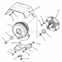 Rear Pto Assembly Diagram and Parts List for EZF2101DKU  Snapper Lawn Tractor