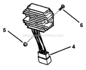 Regulator Diagram and Parts List for EZF2101DKU  Snapper Lawn Tractor
