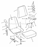 Seat Assembly PN 54117 Diagram and Parts List for EZF2101DKU  Snapper Lawn Tractor