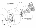 Drive TireWheel Assembly Diagram and Parts List for ZF2200K  Snapper Lawn Tractor