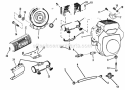 Engine Sub-Assembly Diagram and Parts List for ZF2200K  Snapper Lawn Tractor