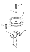 Fixed Idler Assemblies Diagram and Parts List for ZF2200K  Snapper Lawn Tractor