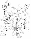 Joystick Control Assembly Diagram and Parts List for ZF2200K  Snapper Lawn Tractor