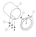 Air Intake Assembly Diagram and Parts List for ZF2200K  Snapper Lawn Tractor