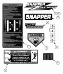Decals (Part 1) Diagram and Parts List for ZF2501KH  Snapper Lawn Tractor