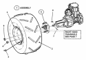 Drive TireWheel Assembly Diagram and Parts List for ZF2501KH  Snapper Lawn Tractor