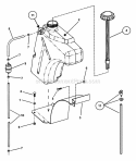 Fuel Tank Assembly Diagram and Parts List for ZF2501KH  Snapper Lawn Tractor