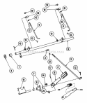 Parking Brake Assembly Diagram and Parts List for ZF6100M  Snapper Lawn Tractor