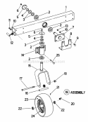 Part Location Diagram of 7054087 Snapper Assembly, Tire & Rim