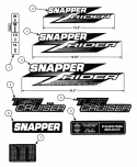 Part Location Diagram of 7045107 Snapper Decal, Parking Brake