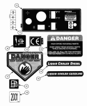 Part Location Diagram of 7073602 Snapper Decal, Instrument Panel Ofd